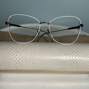 Jimmy Choo 304 eyeglasses.Ivory and gold